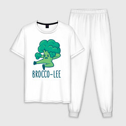 Пижама хлопковая мужская Brocco Lee, цвет: белый