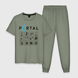 Пижама хлопковая мужская PORTAL, цвет: авокадо