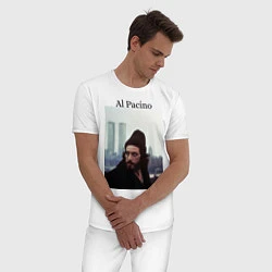 Пижама хлопковая мужская Аль Пачино, цвет: белый — фото 2