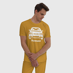 Пижама хлопковая мужская Honda Torneo цвета горчичный — фото 2