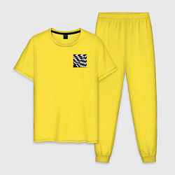 Пижама хлопковая мужская Иллюзия, цвет: желтый