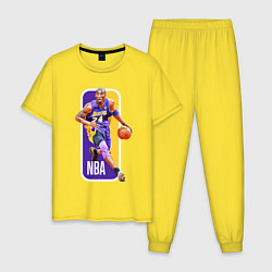 Пижама хлопковая мужская NBA Kobe Bryant, цвет: желтый