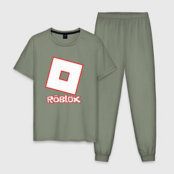 Пижама хлопковая мужская ROBLOX, цвет: авокадо