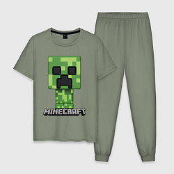 Пижама хлопковая мужская MINECRAFT, цвет: авокадо