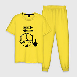 Пижама хлопковая мужская LIMP BIZKIT, цвет: желтый