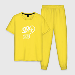Пижама хлопковая мужская Доктор Стоун, цвет: желтый