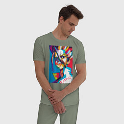 Пижама хлопковая мужская EMC2 Аниме Доктор Стоун, цвет: авокадо — фото 2