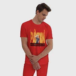 Пижама хлопковая мужская Payton Moormeier, цвет: красный — фото 2