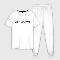 Пижама хлопковая мужская Shinedown, цвет: белый