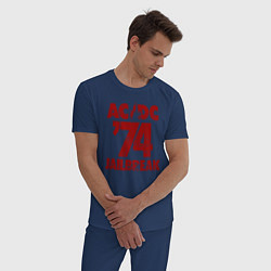 Пижама хлопковая мужская ACDC 74 jailbreak, цвет: тёмно-синий — фото 2