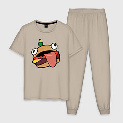 Пижама хлопковая мужская Fortnite Burger, цвет: миндальный