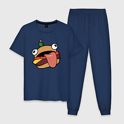 Пижама хлопковая мужская Fortnite Burger, цвет: тёмно-синий