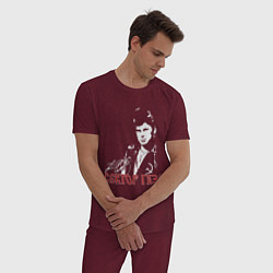Пижама хлопковая мужская Сектор газа, цвет: меланж-бордовый — фото 2