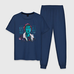 Пижама хлопковая мужская Jughead, цвет: тёмно-синий