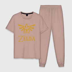Пижама хлопковая мужская THE LEGEND OF ZELDA, цвет: пыльно-розовый