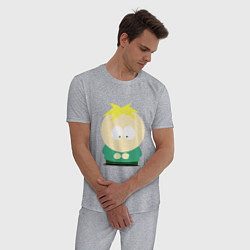 Пижама хлопковая мужская South Park Баттерс, цвет: меланж — фото 2