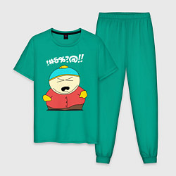 Пижама хлопковая мужская South Park, Эрик Картман, цвет: зеленый