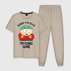 Пижама хлопковая мужская South Park, Эрик Картман, цвет: миндальный