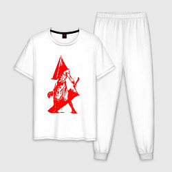 Пижама хлопковая мужская SILENT HILL, цвет: белый