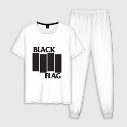 Пижама хлопковая мужская Black Flag, цвет: белый