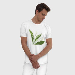 Пижама хлопковая мужская Весна 2020, цвет: белый — фото 2