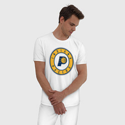 Пижама хлопковая мужская Indiana Pacers 1, цвет: белый — фото 2