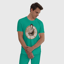 Пижама хлопковая мужская Howard Wolowitz, цвет: зеленый — фото 2