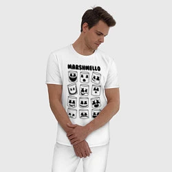 Пижама хлопковая мужская FORTNITE x MARSHMELLO, цвет: белый — фото 2
