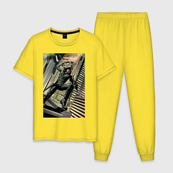 Пижама хлопковая мужская Green Arrow, цвет: желтый