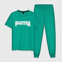 Пижама хлопковая мужская PANTERA, цвет: зеленый