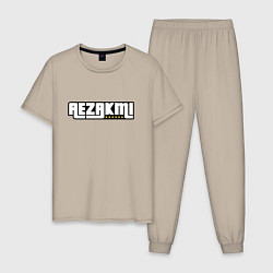Пижама хлопковая мужская GTA, aezakmi, цвет: миндальный