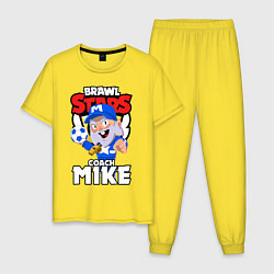 Пижама хлопковая мужская B S COACH MIKE, цвет: желтый