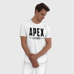 Пижама хлопковая мужская APEX LEGENDS НА СПИНЕ, цвет: белый — фото 2