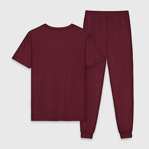 Мужская пижама Leonard / Меланж-бордовый – фото 2