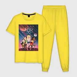 Пижама хлопковая мужская Penny and guys, цвет: желтый