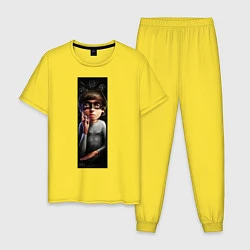 Пижама хлопковая мужская Howard, цвет: желтый