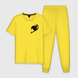 Пижама хлопковая мужская FAIRY TAIL, цвет: желтый