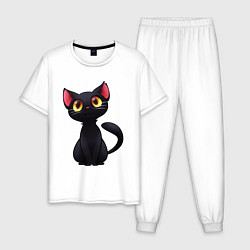 Мужская пижама Черный котенок