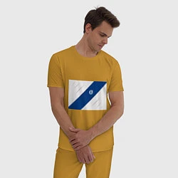 Пижама хлопковая мужская VOLVO, цвет: горчичный — фото 2