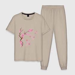 Мужская пижама Розовая сакура