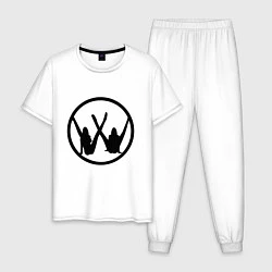 Пижама хлопковая мужская Volkswagen Z, цвет: белый