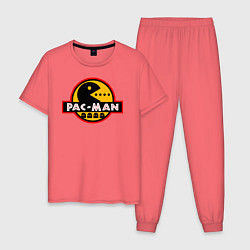 Пижама хлопковая мужская PAC-MAN, цвет: коралловый
