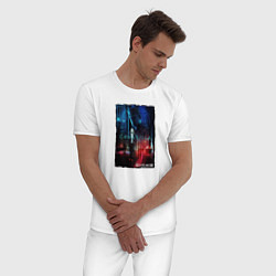 Пижама хлопковая мужская Camarilla, цвет: белый — фото 2