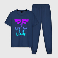 Пижама хлопковая мужская ЦИКАДЫ LOOK FOR THE LIGHT, цвет: тёмно-синий
