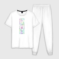 Пижама хлопковая мужская Hentai, цвет: белый
