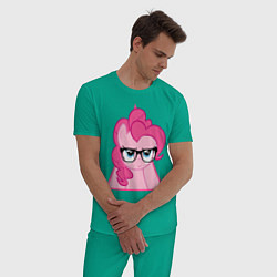 Пижама хлопковая мужская Pinky Pie hipster, цвет: зеленый — фото 2