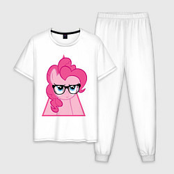 Пижама хлопковая мужская Pinky Pie hipster, цвет: белый