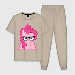 Пижама хлопковая мужская Pinky Pie hipster, цвет: миндальный