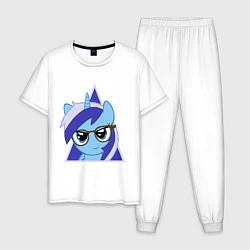 Пижама хлопковая мужская Trixie hipster, цвет: белый