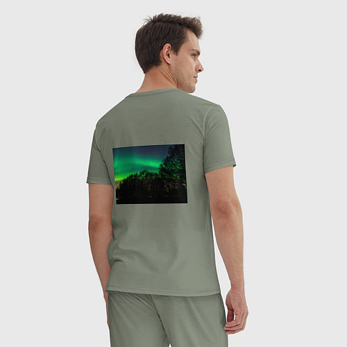 Мужская пижама Северное сияние / Авокадо – фото 4
